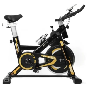Bicicleta Spinning 13kg WCT Fitness Preto e Amarelo